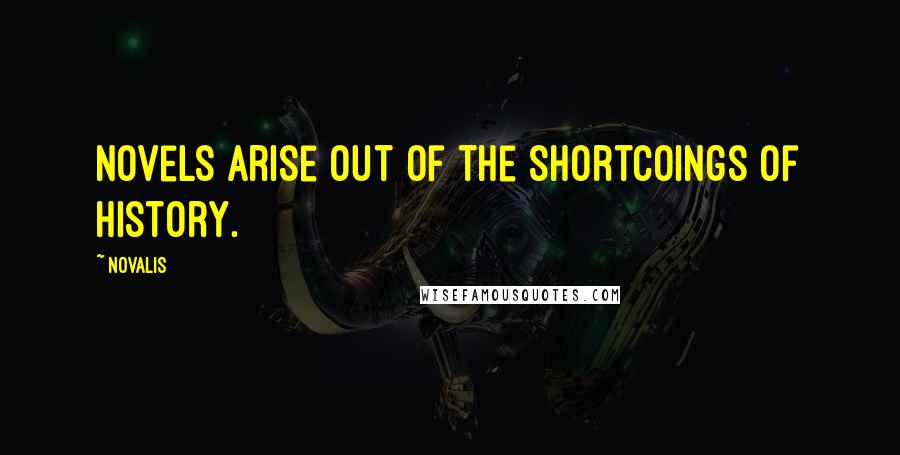 Novalis Quotes: Novels arise out of the shortcoings of history.