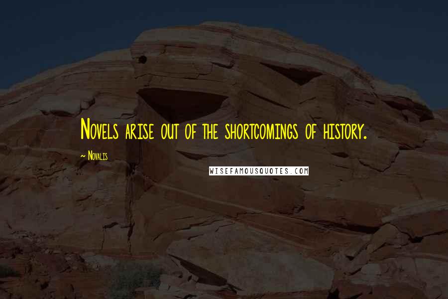 Novalis Quotes: Novels arise out of the shortcomings of history.