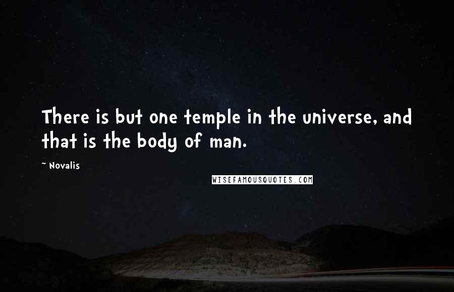 Novalis Quotes: There is but one temple in the universe, and that is the body of man.