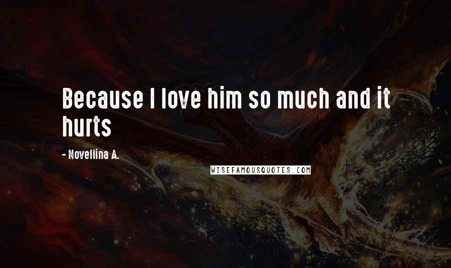 Novellina A. Quotes: Because I love him so much and it hurts