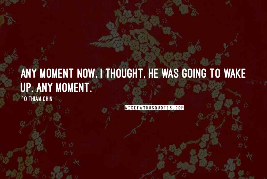 O Thiam Chin Quotes: Any moment now, I thought, he was going to wake up. Any moment.