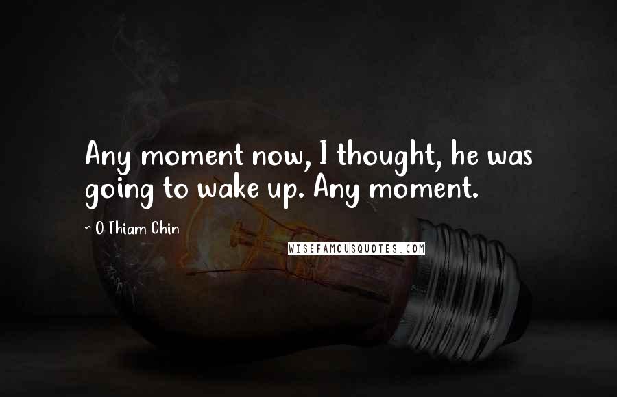 O Thiam Chin Quotes: Any moment now, I thought, he was going to wake up. Any moment.