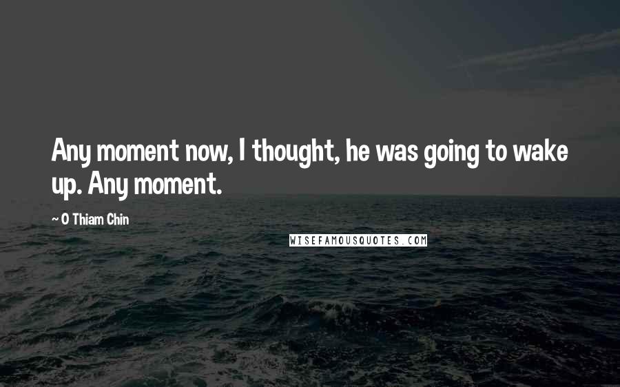 O Thiam Chin Quotes: Any moment now, I thought, he was going to wake up. Any moment.