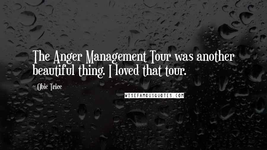Obie Trice Quotes: The Anger Management Tour was another beautiful thing. I loved that tour.