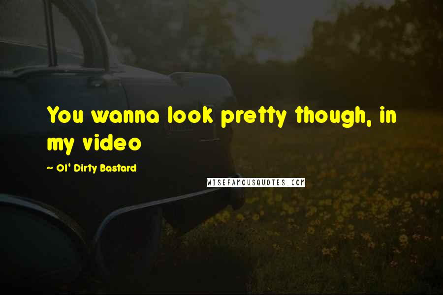 Ol' Dirty Bastard Quotes: You wanna look pretty though, in my video