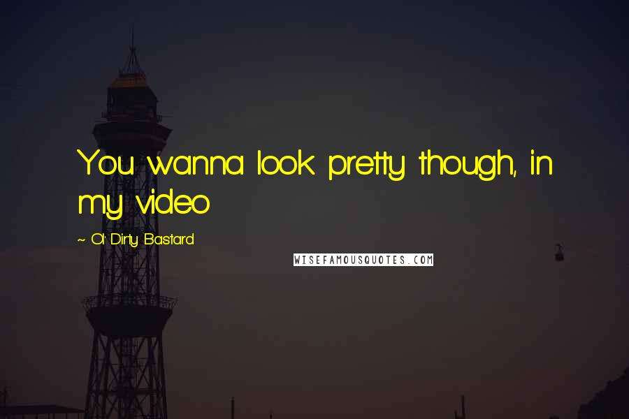 Ol' Dirty Bastard Quotes: You wanna look pretty though, in my video