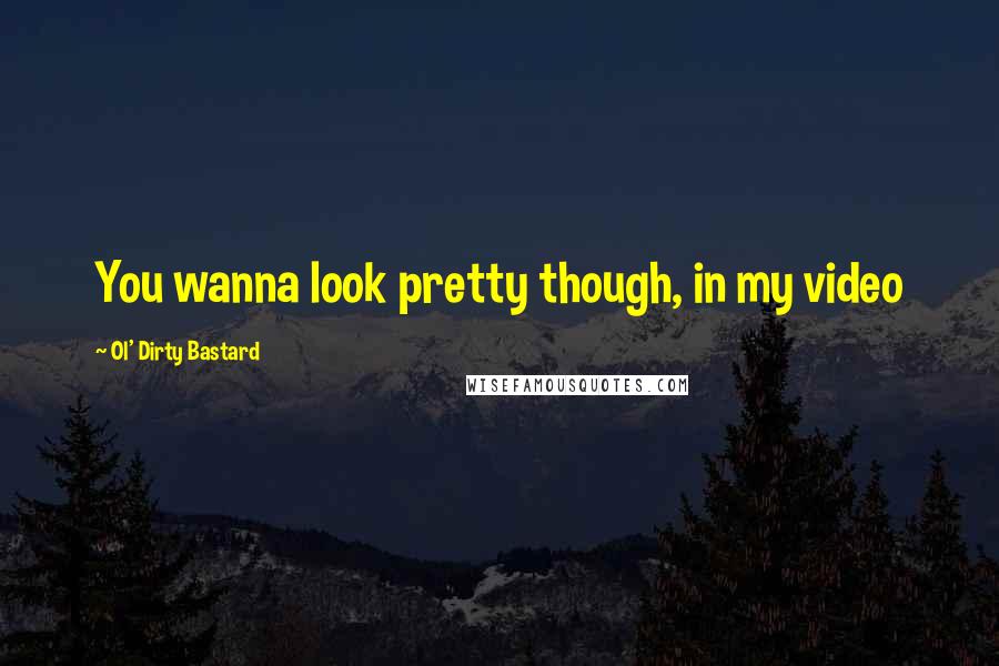 Ol' Dirty Bastard Quotes: You wanna look pretty though, in my video