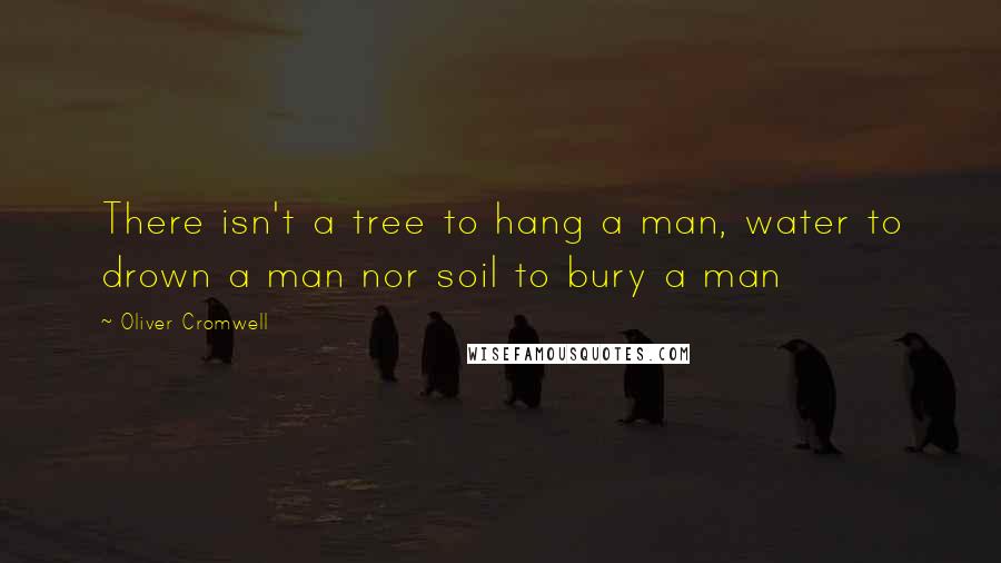 Oliver Cromwell Quotes: There isn't a tree to hang a man, water to drown a man nor soil to bury a man