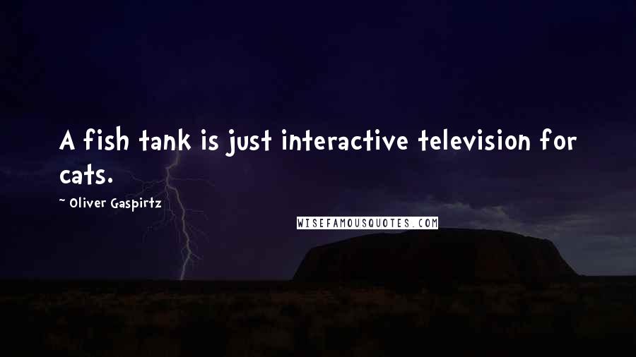 Oliver Gaspirtz Quotes: A fish tank is just interactive television for cats.