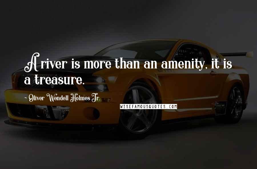 Oliver Wendell Holmes Jr. Quotes: A river is more than an amenity, it is a treasure.