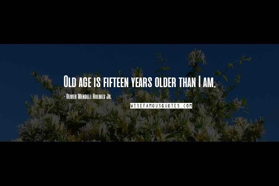 Oliver Wendell Holmes Jr. Quotes: Old age is fifteen years older than I am.