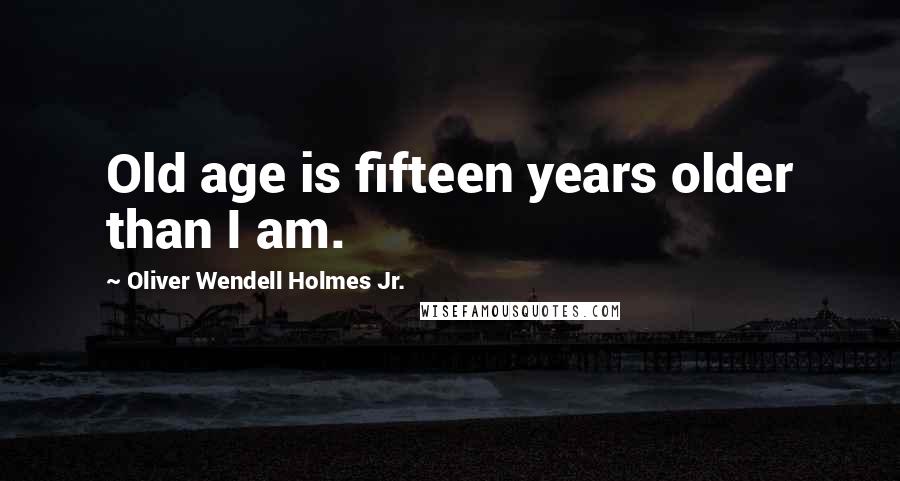 Oliver Wendell Holmes Jr. Quotes: Old age is fifteen years older than I am.