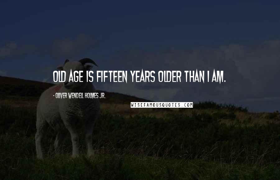 Oliver Wendell Holmes Jr. Quotes: Old age is fifteen years older than I am.