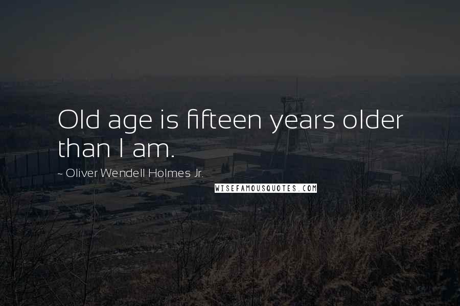 Oliver Wendell Holmes Jr. Quotes: Old age is fifteen years older than I am.