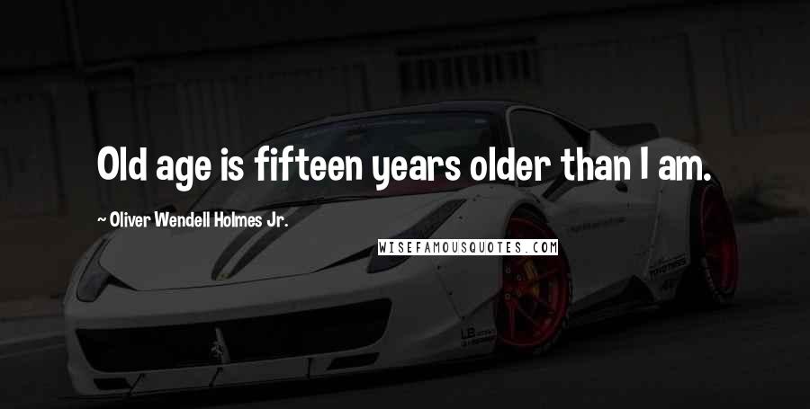 Oliver Wendell Holmes Jr. Quotes: Old age is fifteen years older than I am.