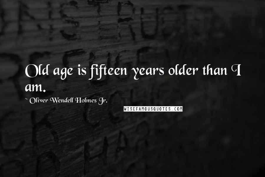 Oliver Wendell Holmes Jr. Quotes: Old age is fifteen years older than I am.