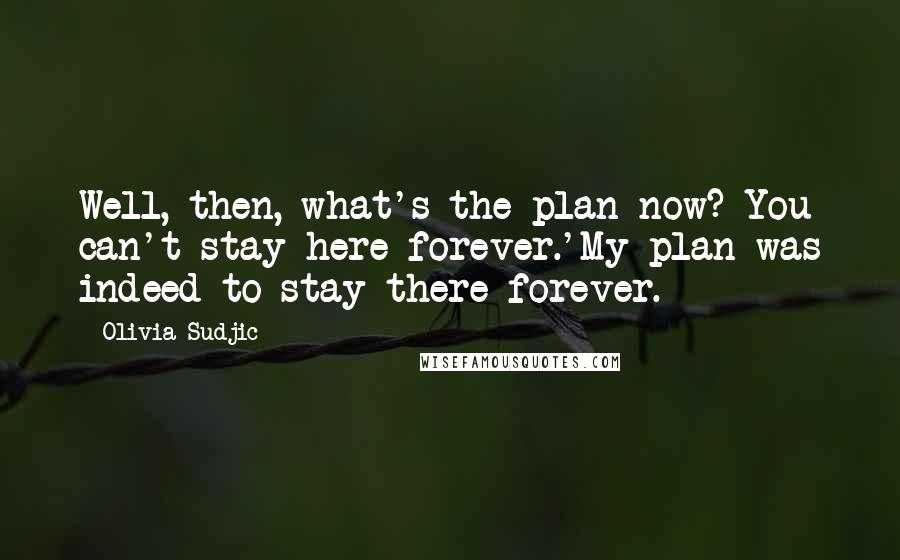 Olivia Sudjic Quotes: Well, then, what's the plan now? You can't stay here forever.'My plan was indeed to stay there forever.