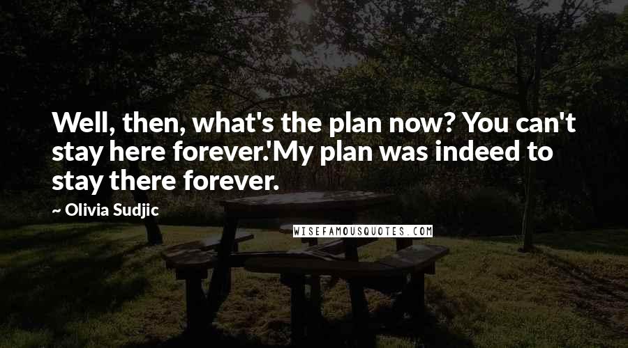 Olivia Sudjic Quotes: Well, then, what's the plan now? You can't stay here forever.'My plan was indeed to stay there forever.