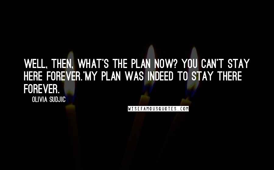 Olivia Sudjic Quotes: Well, then, what's the plan now? You can't stay here forever.'My plan was indeed to stay there forever.