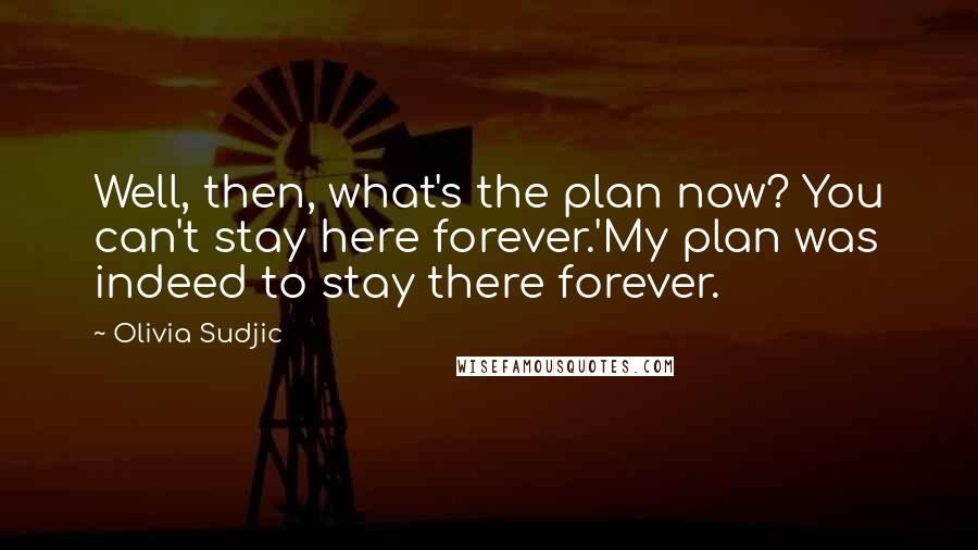 Olivia Sudjic Quotes: Well, then, what's the plan now? You can't stay here forever.'My plan was indeed to stay there forever.