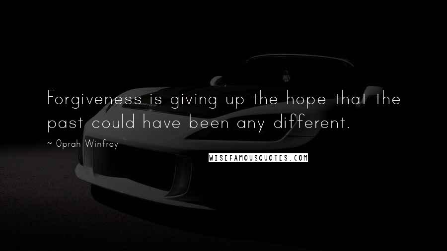 Oprah Winfrey Quotes: Forgiveness is giving up the hope that the past could have been any different.