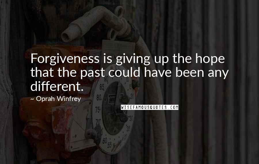 Oprah Winfrey Quotes: Forgiveness is giving up the hope that the past could have been any different.