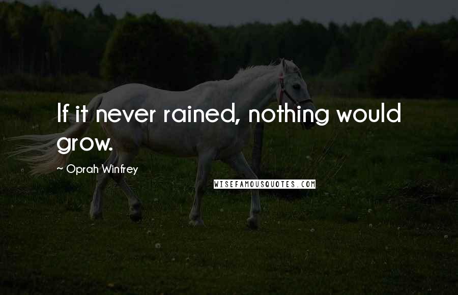 Oprah Winfrey Quotes: If it never rained, nothing would grow.
