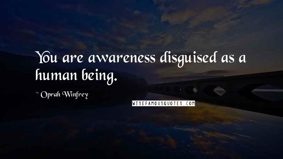 Oprah Winfrey Quotes: You are awareness disguised as a human being.