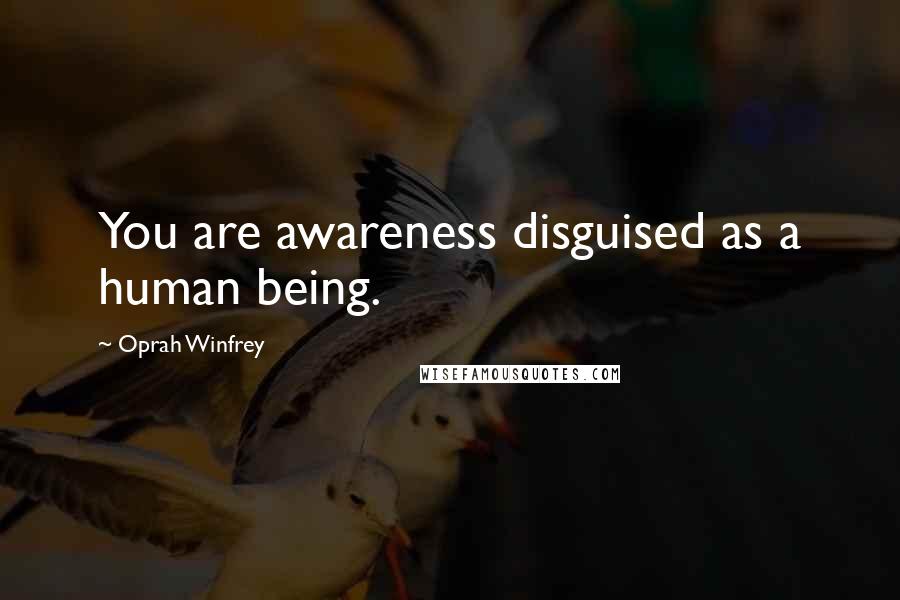 Oprah Winfrey Quotes: You are awareness disguised as a human being.