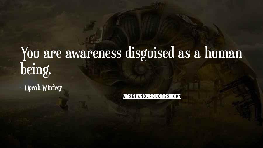 Oprah Winfrey Quotes: You are awareness disguised as a human being.