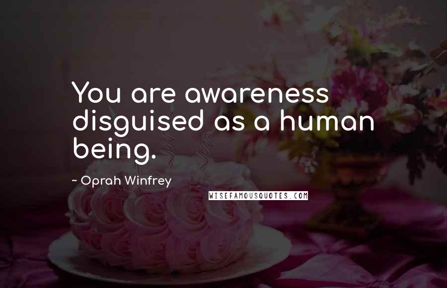 Oprah Winfrey Quotes: You are awareness disguised as a human being.