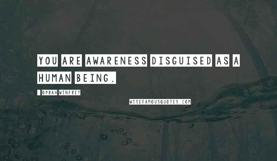 Oprah Winfrey Quotes: You are awareness disguised as a human being.