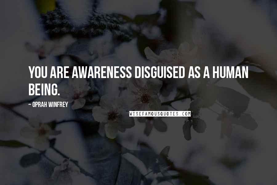 Oprah Winfrey Quotes: You are awareness disguised as a human being.