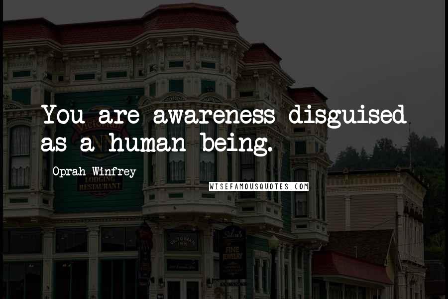 Oprah Winfrey Quotes: You are awareness disguised as a human being.