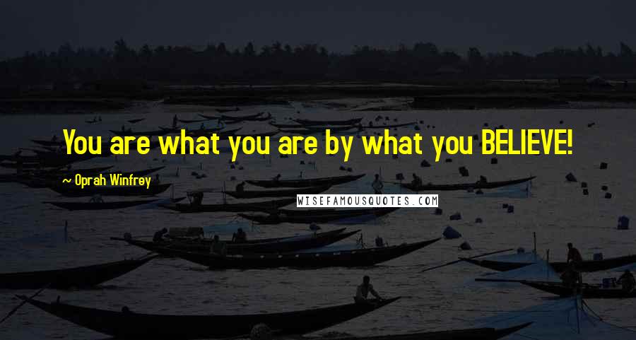 Oprah Winfrey Quotes: You are what you are by what you BELIEVE!
