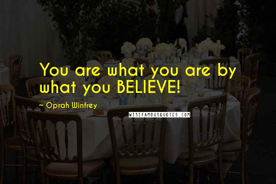 Oprah Winfrey Quotes: You are what you are by what you BELIEVE!