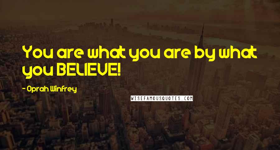 Oprah Winfrey Quotes: You are what you are by what you BELIEVE!