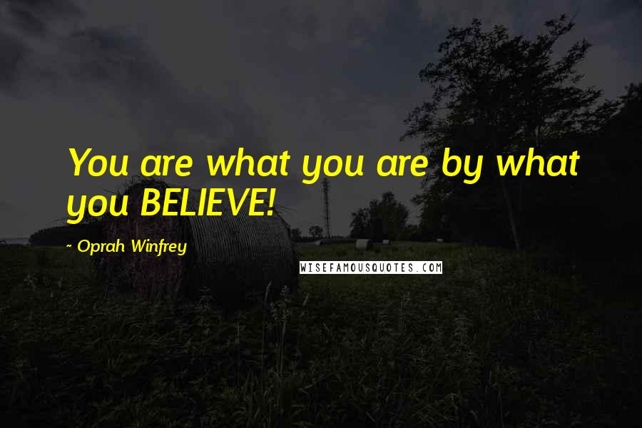 Oprah Winfrey Quotes: You are what you are by what you BELIEVE!