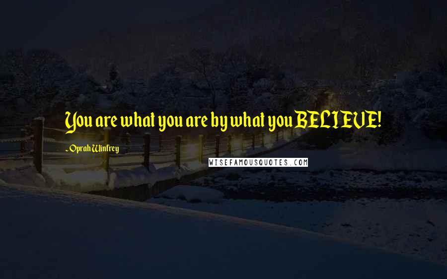 Oprah Winfrey Quotes: You are what you are by what you BELIEVE!