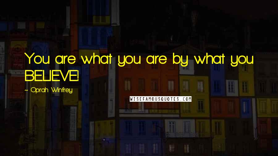 Oprah Winfrey Quotes: You are what you are by what you BELIEVE!