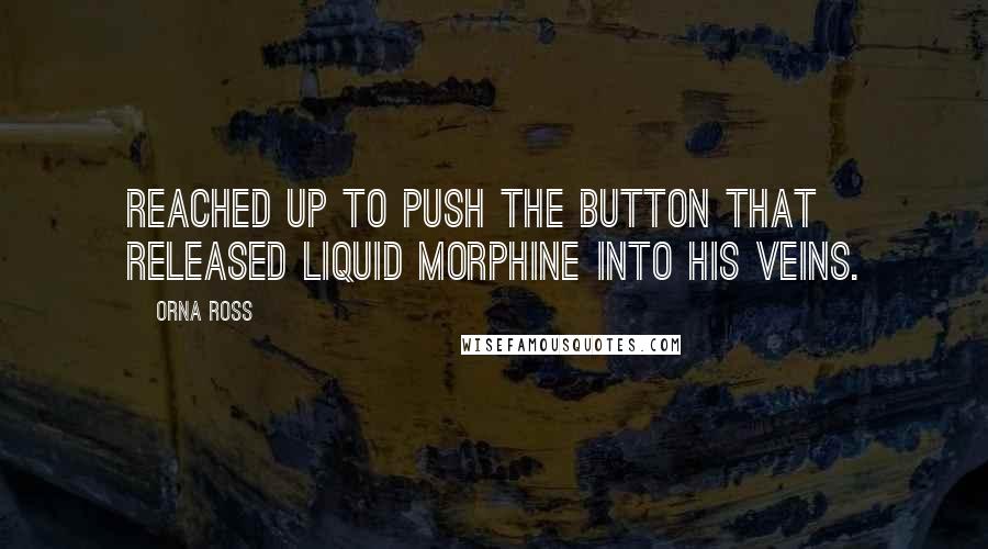 Orna Ross Quotes: Reached up to push the button that released liquid morphine into his veins.