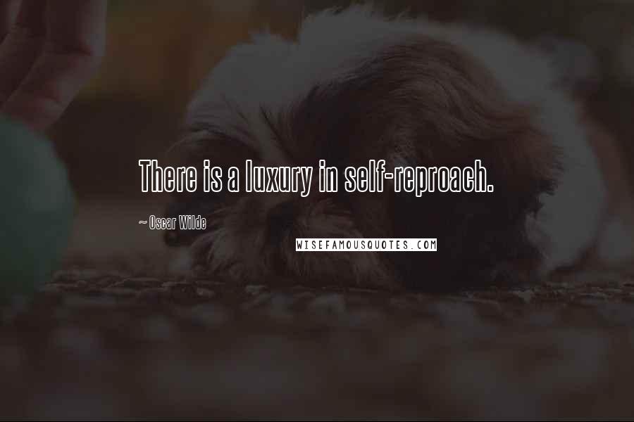 Oscar Wilde Quotes: There is a luxury in self-reproach.