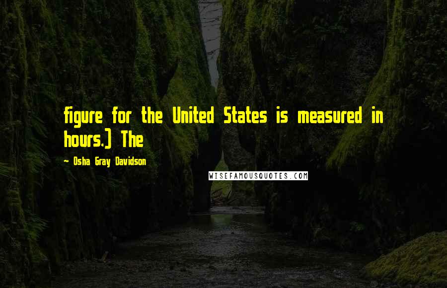 Osha Gray Davidson Quotes: figure for the United States is measured in hours.) The