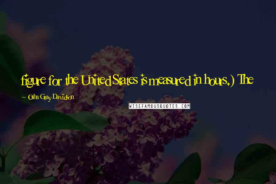 Osha Gray Davidson Quotes: figure for the United States is measured in hours.) The