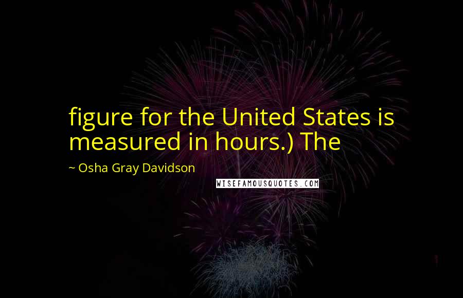 Osha Gray Davidson Quotes: figure for the United States is measured in hours.) The