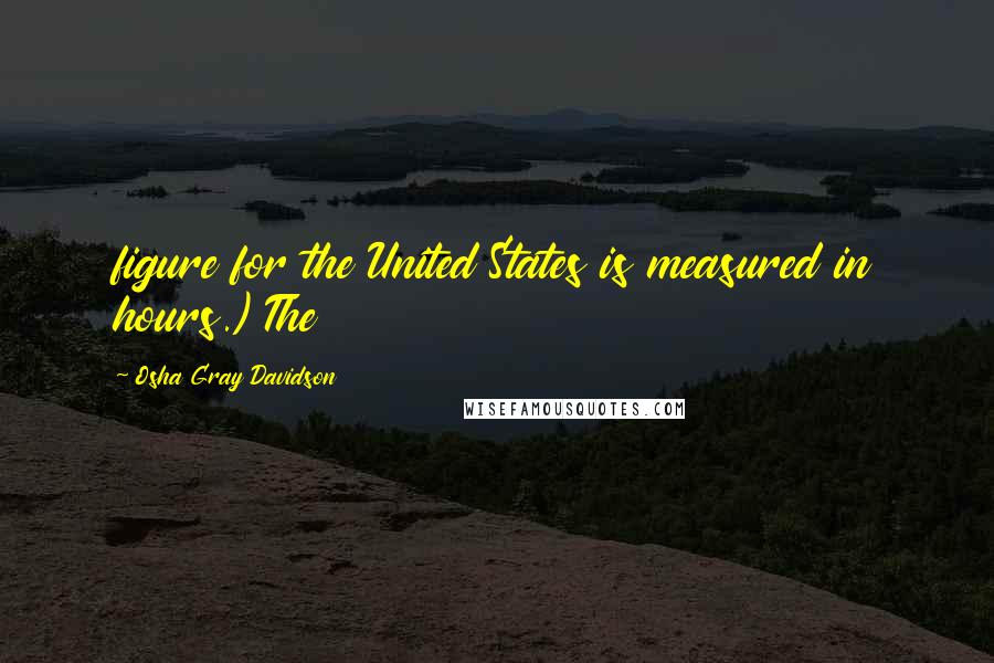 Osha Gray Davidson Quotes: figure for the United States is measured in hours.) The