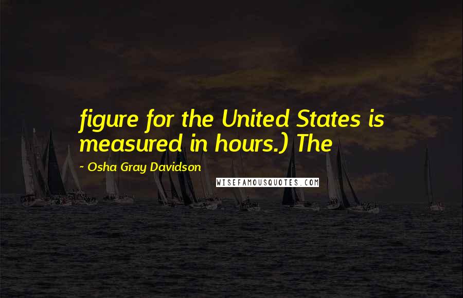 Osha Gray Davidson Quotes: figure for the United States is measured in hours.) The