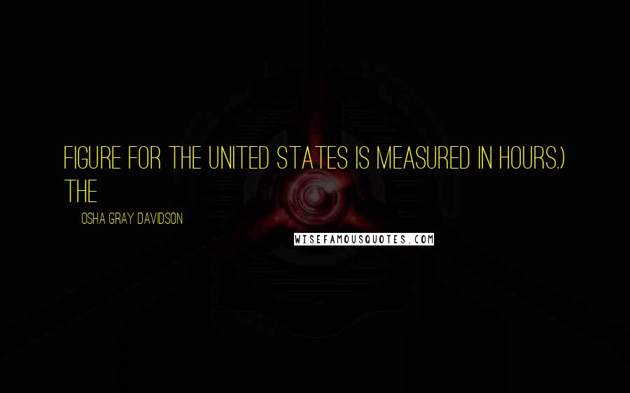 Osha Gray Davidson Quotes: figure for the United States is measured in hours.) The