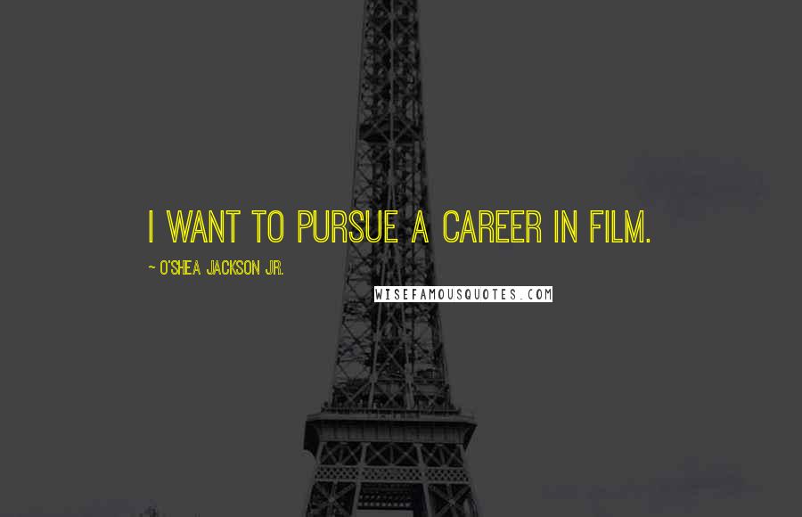 O'Shea Jackson Jr. Quotes: I want to pursue a career in film.