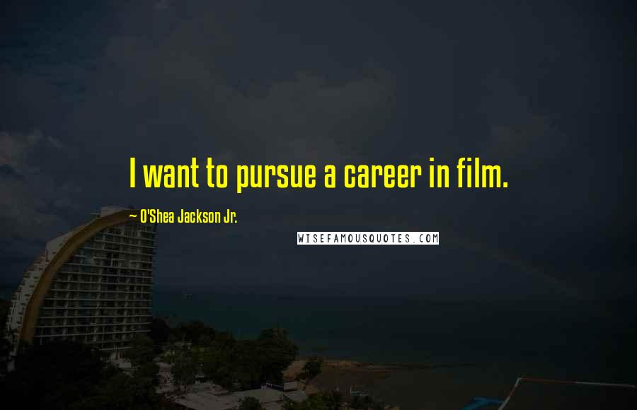 O'Shea Jackson Jr. Quotes: I want to pursue a career in film.